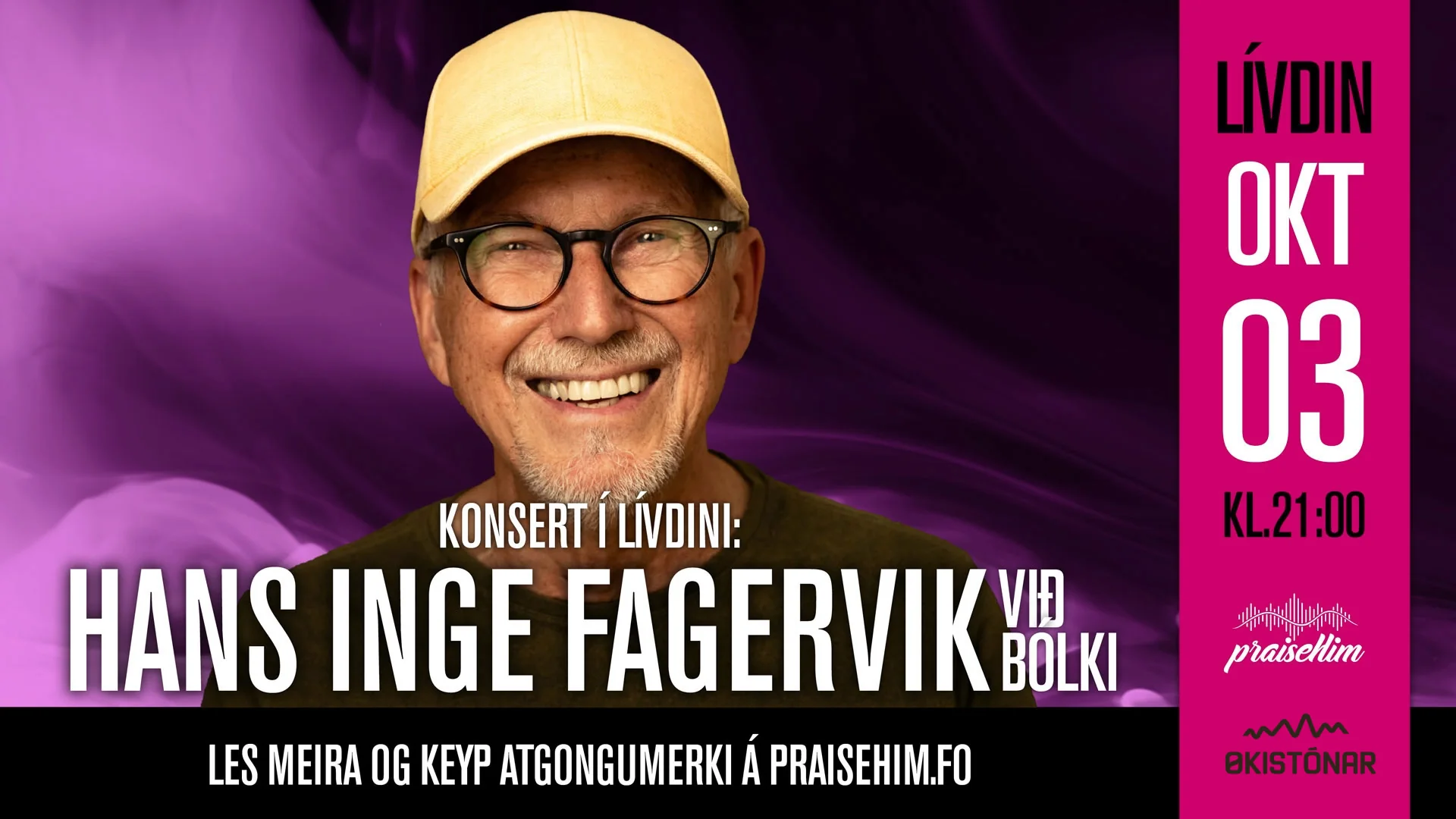 Hans Inge Fagervik í Lívdini - 3. oktobur kl. 21.00